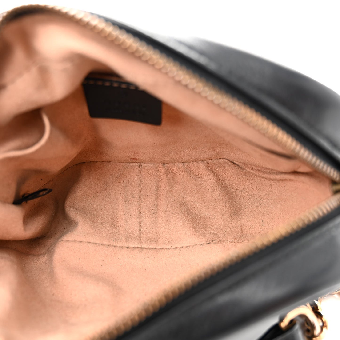 Calfskin Matelasse Mini GG Marmont Chain Shoulder Bag Black
