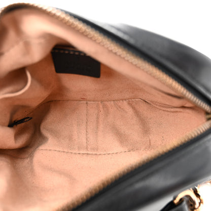 Gucci Calfskin Matelasse Mini GG Marmont Chain Shoulder Bag Black 5 of 13