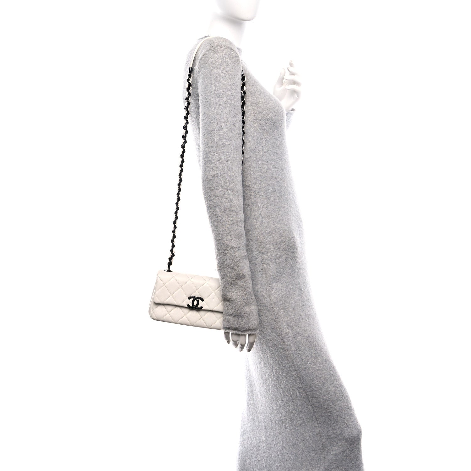 Chanel Caviar Quilted My Everything Small Flap White Black 2 of 13