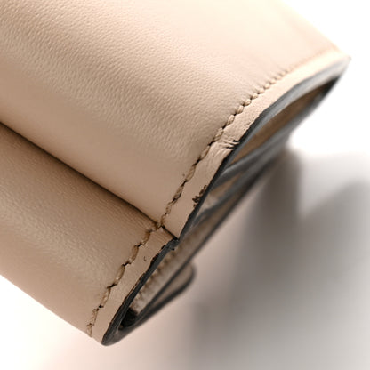 Fendi Vitello King Tamponato Embossed Fendi Roma Micro Tri-Fold Wallet Poudre 5 of 8