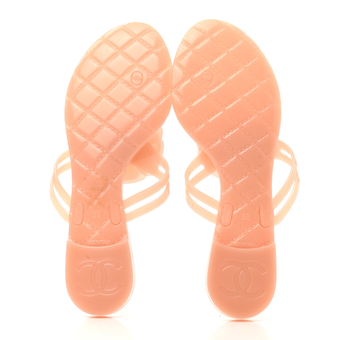 Jelly Camellia Thong Sandals 38 Pink