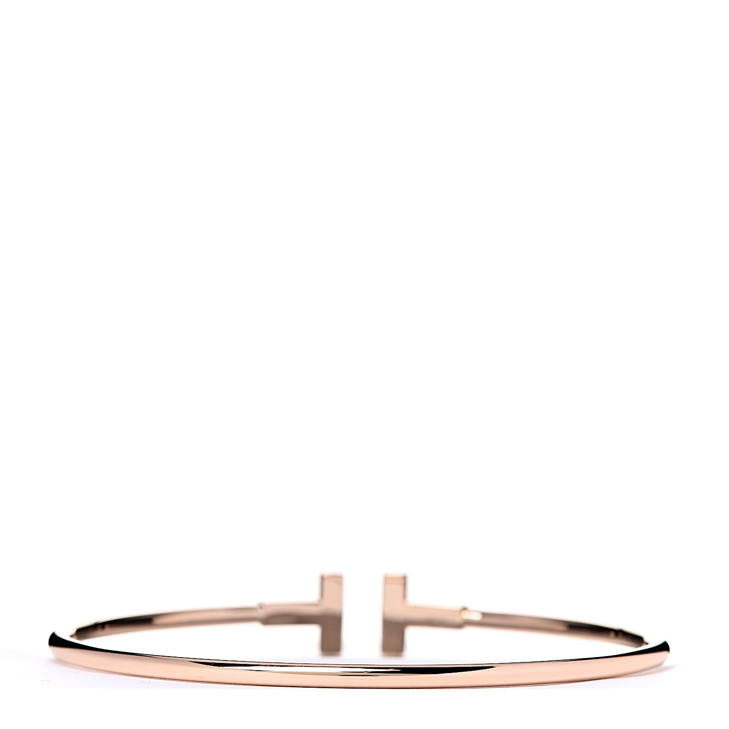 Tiffany 18K Rose Gold T Wire Bracelet 2 of 3