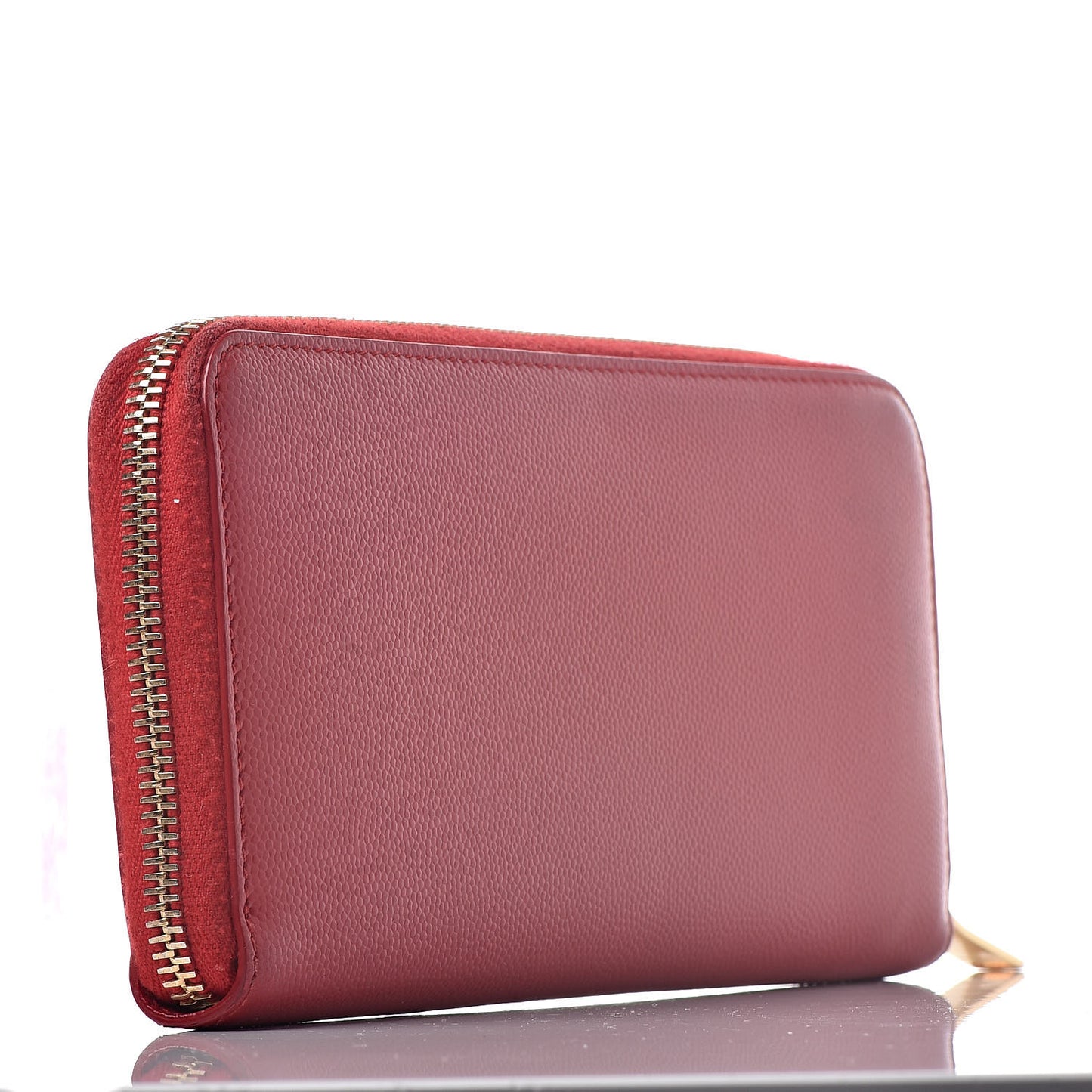 Grain De Poudre Monogram Zip Around Wallet New Red