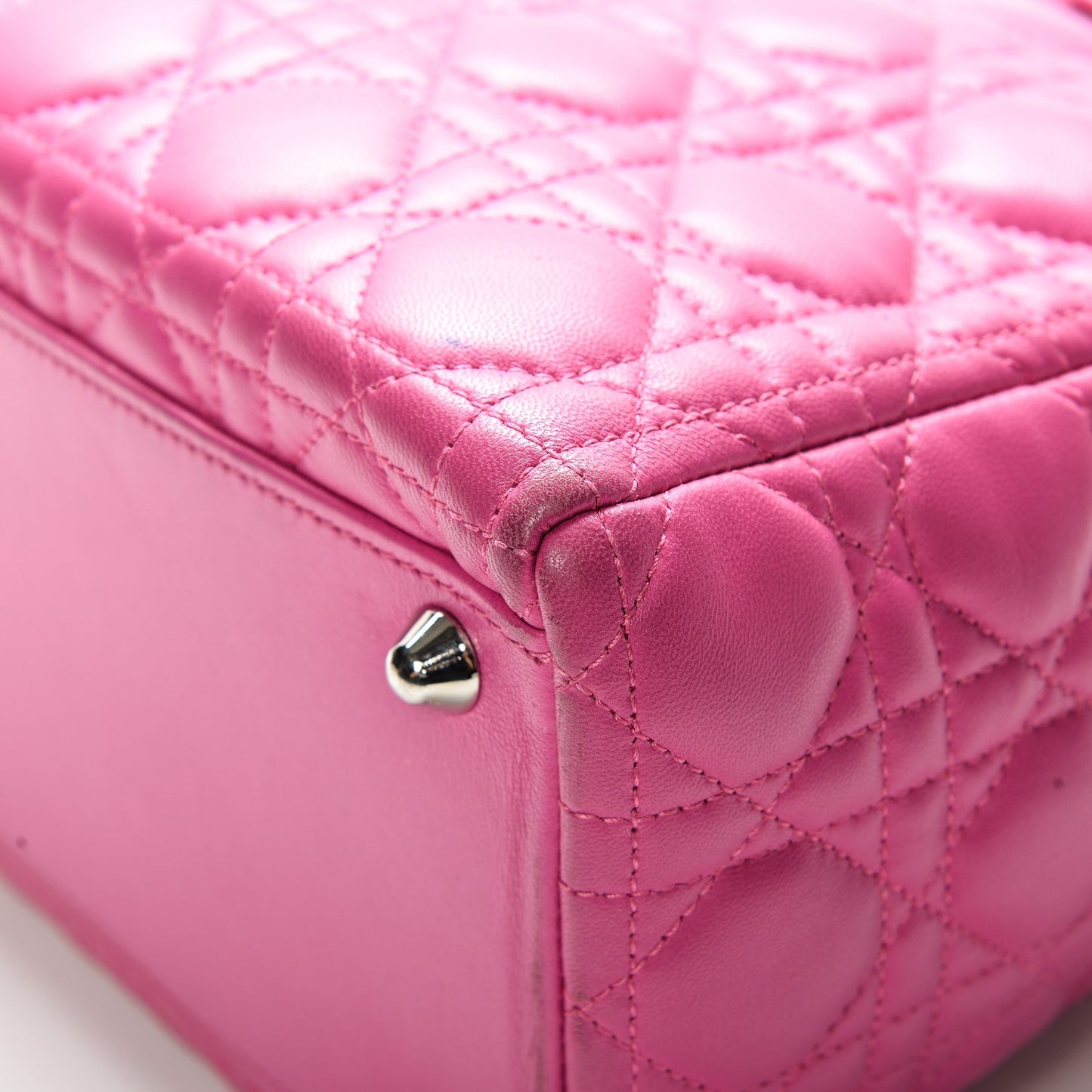 Lambskin Cannage Large Lady Dior Pink