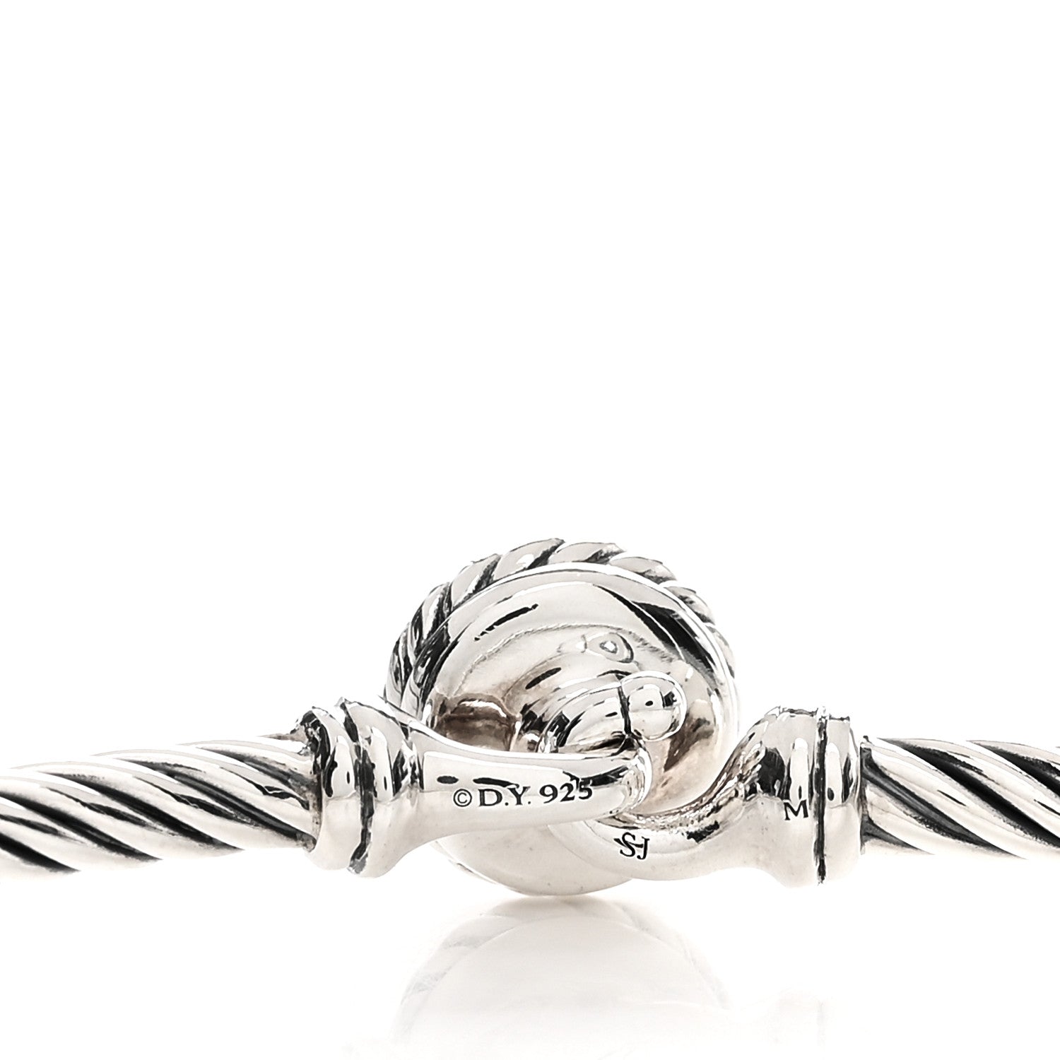 David Yurman Sterling Silver Diamond 3mm Chatelaine Bracelet 3 of 3
