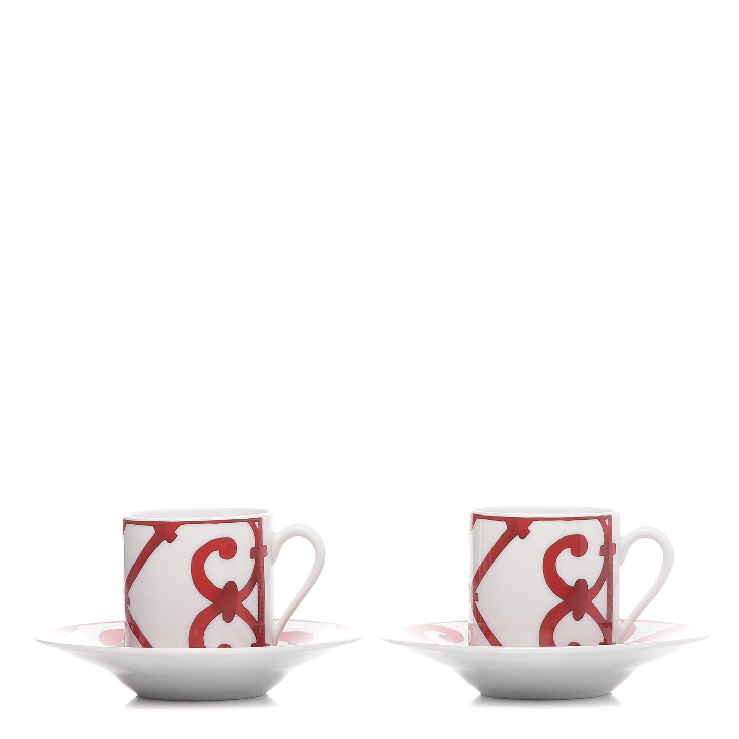 Porcelain Balcon du Guadalquivir Tea Cup and Saucer Set of 2