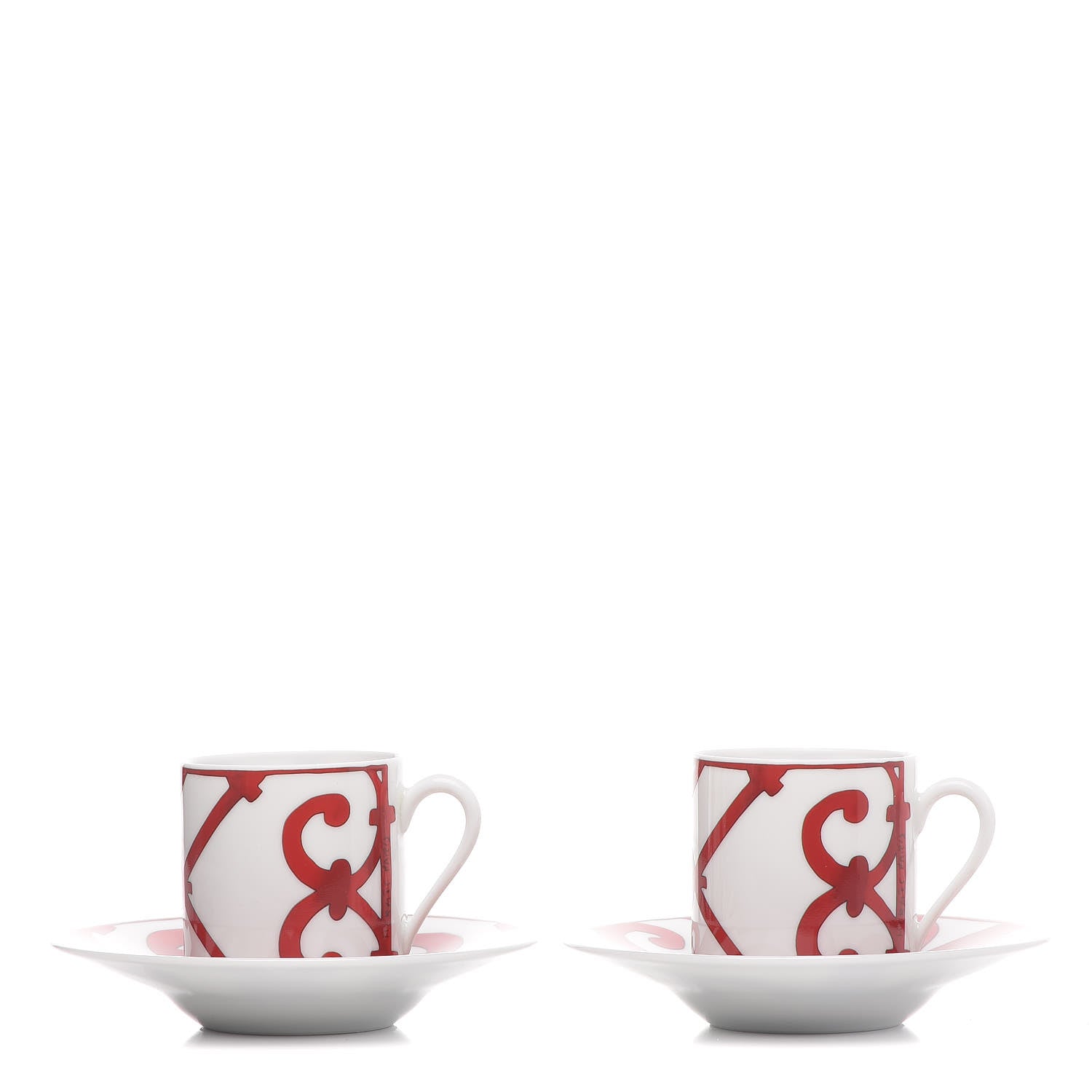Hermes Porcelain Balcon du Guadalquivir Tea Cup and Saucer Set of 2 1 of 11