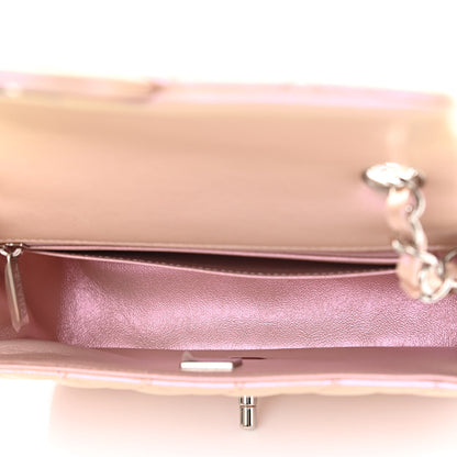 Chanel Iridescent Calfskin Quilted Mini Rectangular Flap Pink 5 of 11