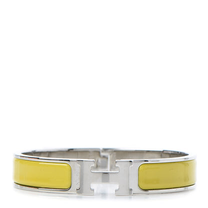 Hermes Enamel Narrow Clic Clac H Bracelet GM Chartreuse 1 of 7