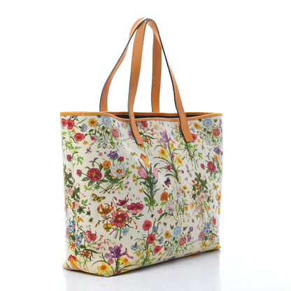 Gucci Canvas Large Floral Flora Joy Tote Yellow 3 of 17