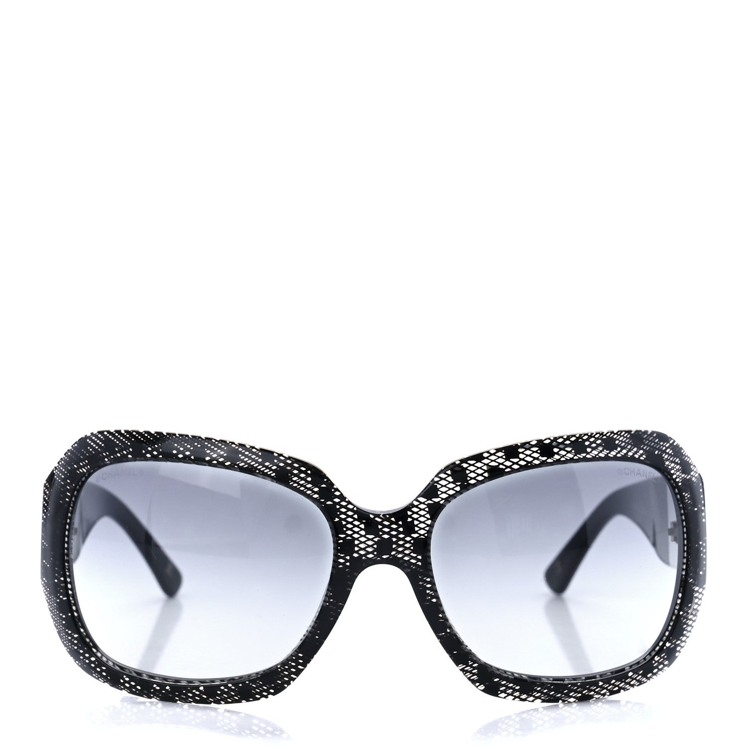 Chanel Acetate CC Lace Effect Sunglasses 5146 Black White 2 of 8
