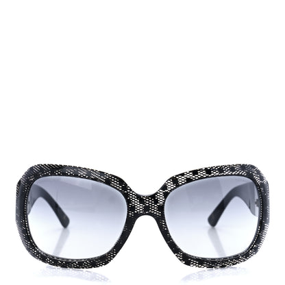 Chanel Acetate CC Lace Effect Sunglasses 5146 Black White 2 of 8