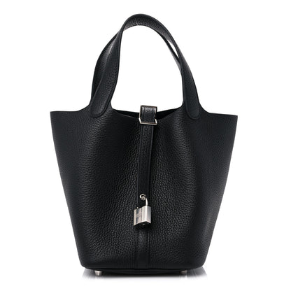 Hermes Taurillon Clemence Picotin Lock 18 PM Black 1 of 10