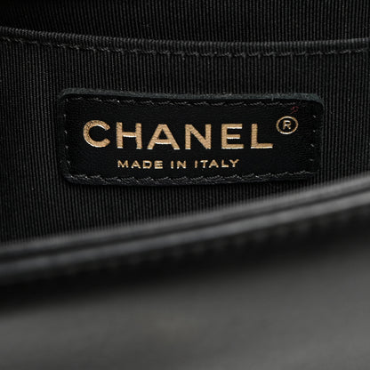 Chanel Lambskin Chevron Quilted Medium Boy Flap Black 6 of 10