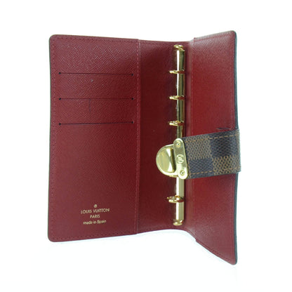 Louis Vuitton Damier Ebene Koala Small Ring Agenda Red 3 of 6