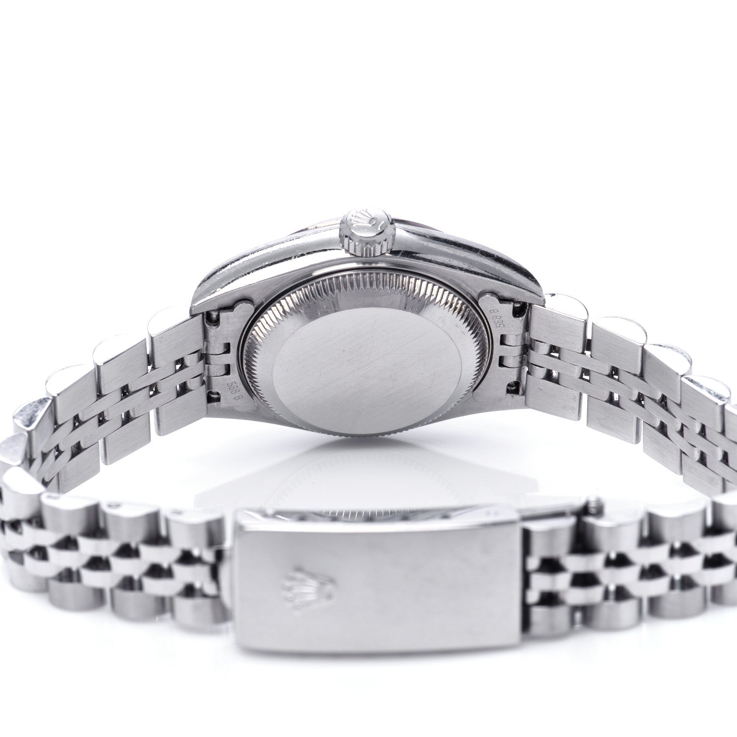 Rolex Stainless Steel 18K White Gold Diamond 26mm Oyster Perpetual Datejust Watch Pink 79174 4 of 6