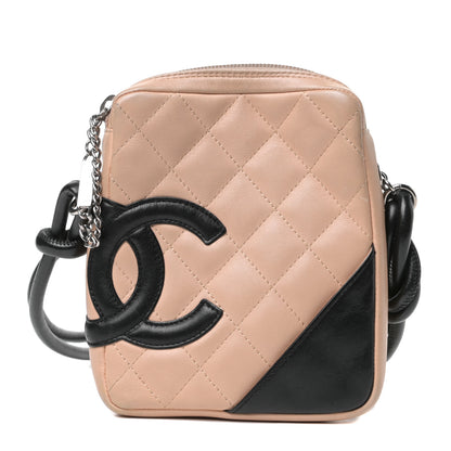Chanel Calfskin Quilted Small Cambon Messenger Beige Black 1 of 7