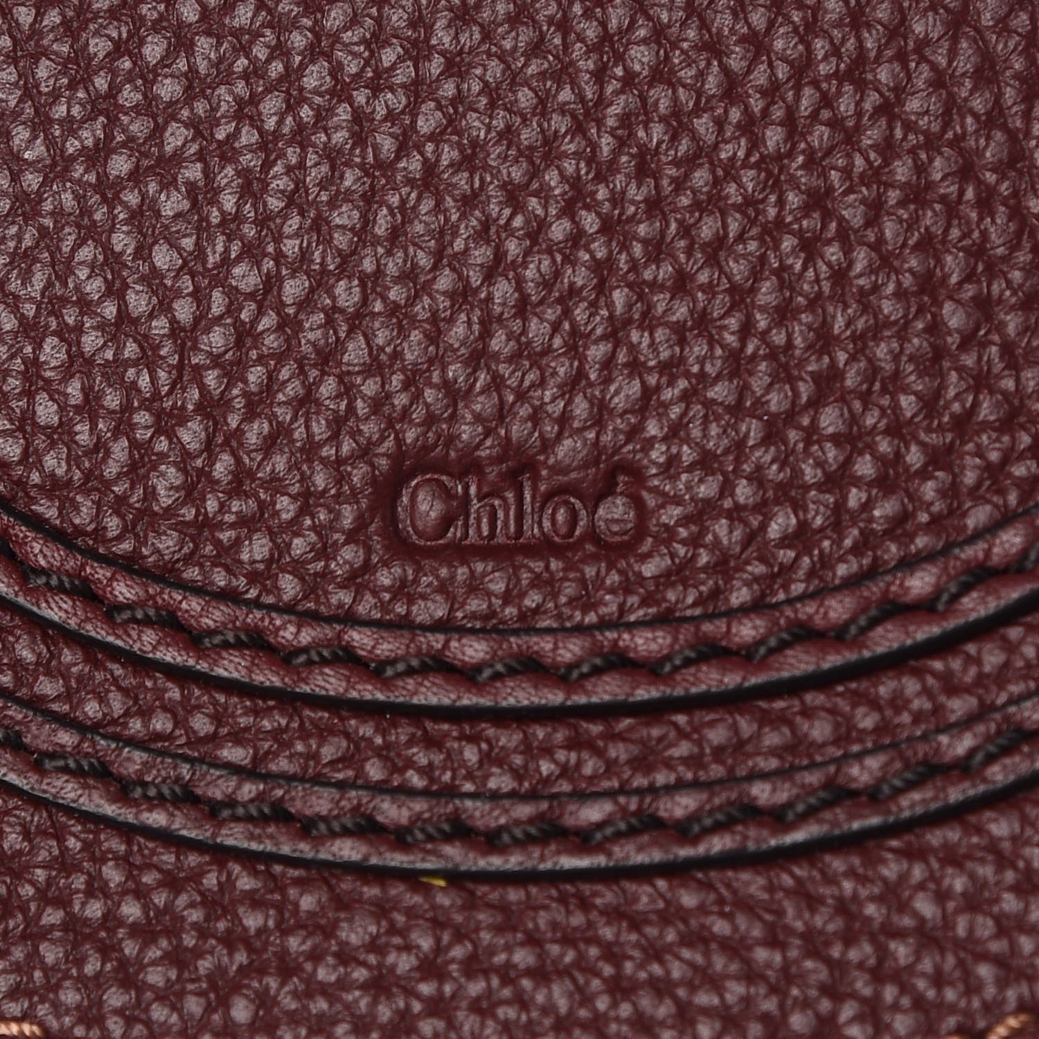 Chloe Calfskin Mini Marcie Round Crossbody Bag Dark Velvet 6 of 9