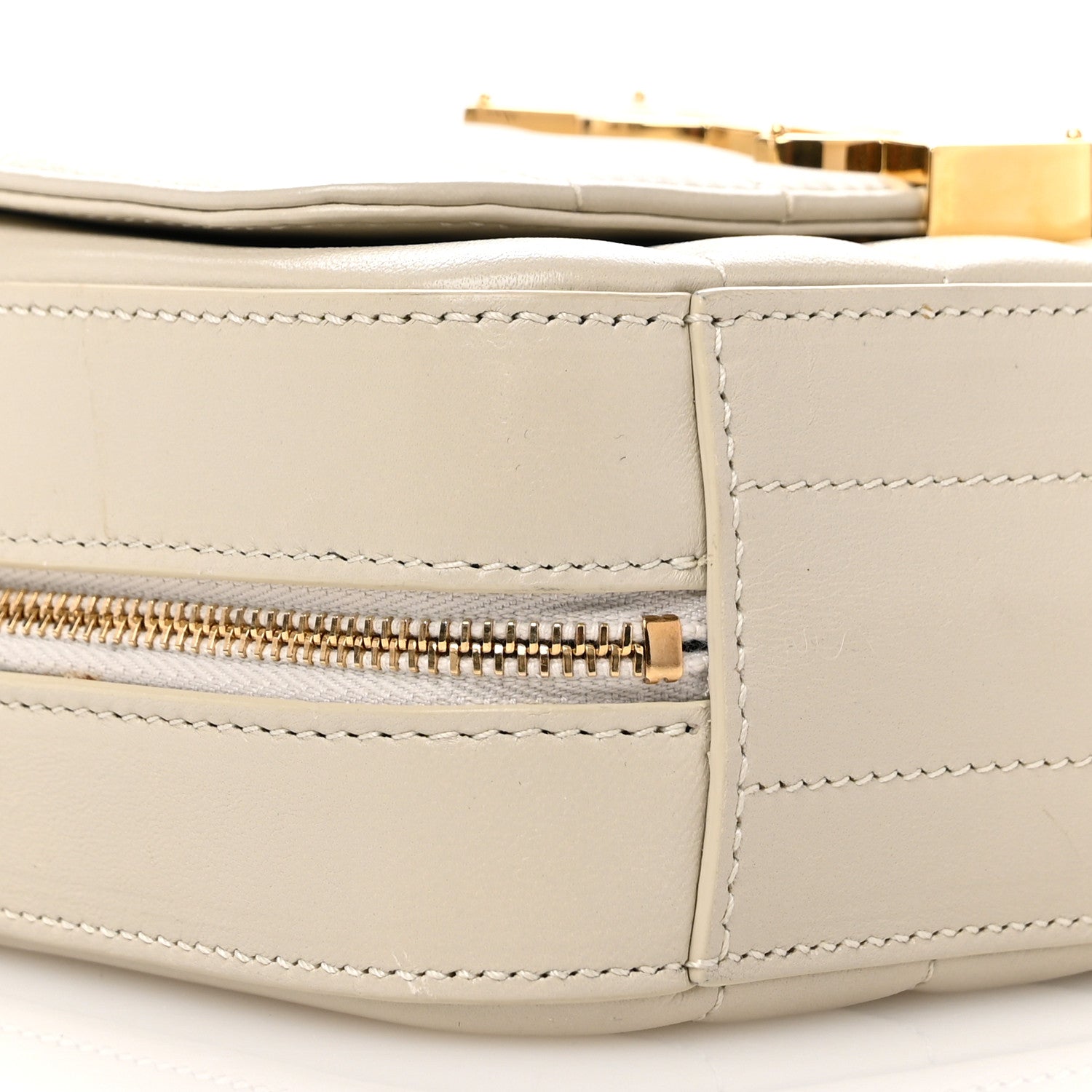 Saint Laurent Lambskin Matelasse Monogram Vicky Camera Bag Crema Soft 9 of 10