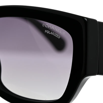 Chanel Acetate Rectangle Sunglasses 5507-A Black 7 of 8