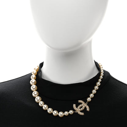 Chanel Pearl CC 100th Anniversary Necklace Light Gold 2 of 4