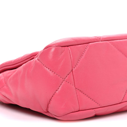 Chanel Lambskin Quilted Medium Chanel 19 Flap Dark Pink 9 of 10