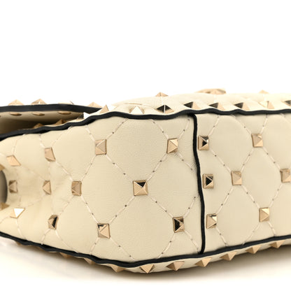 Valentino Garavani Nappa Small Rockstud Spike Shoulder Bag Light Ivory 9 of 11
