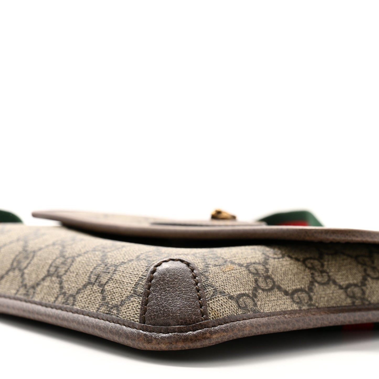 GG Supreme Monogram Neo Vintage Web Belt Bag Brown