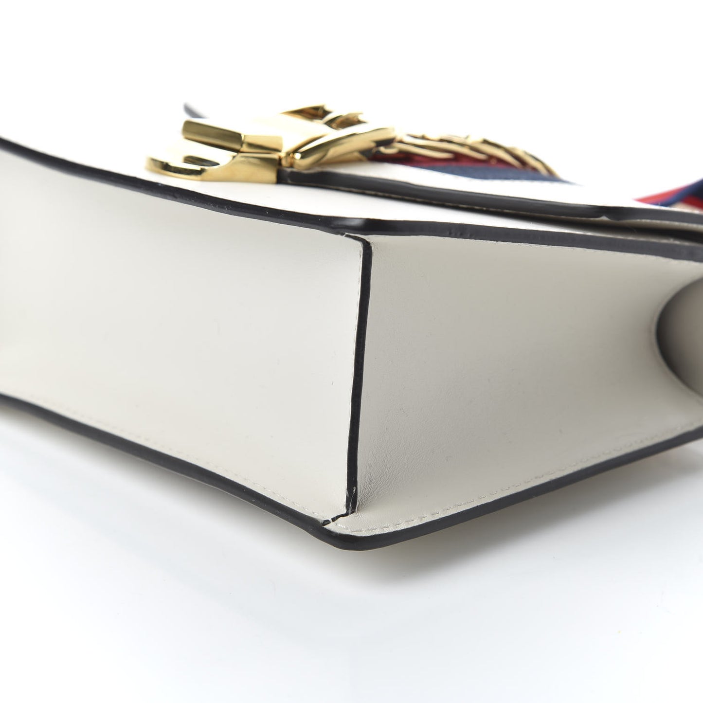 Calfskin Mini Sylvie Chain Shoulder Bag White