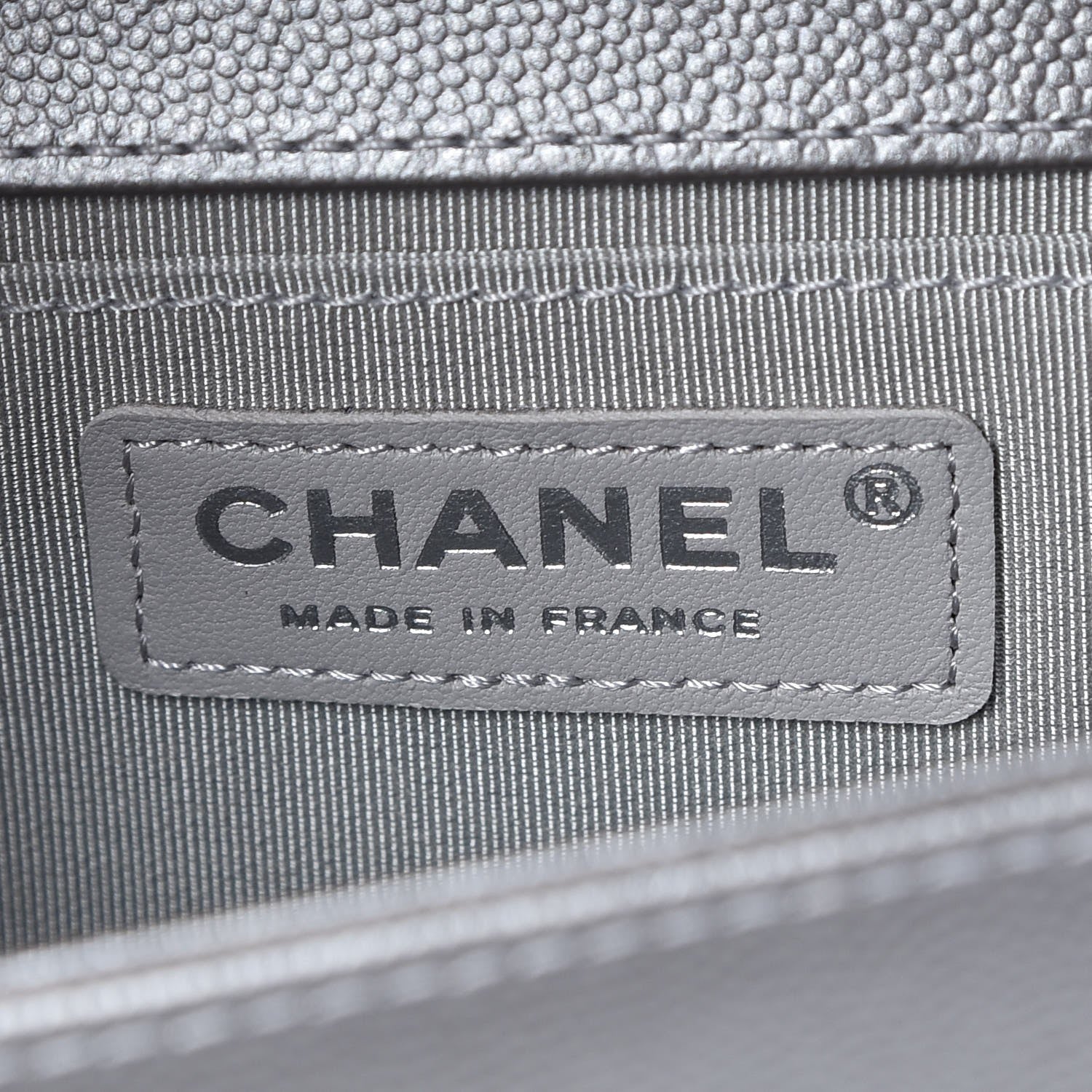 Chanel Metallic Caviar Quilted Medium Boy Flap Silver 6 of 8