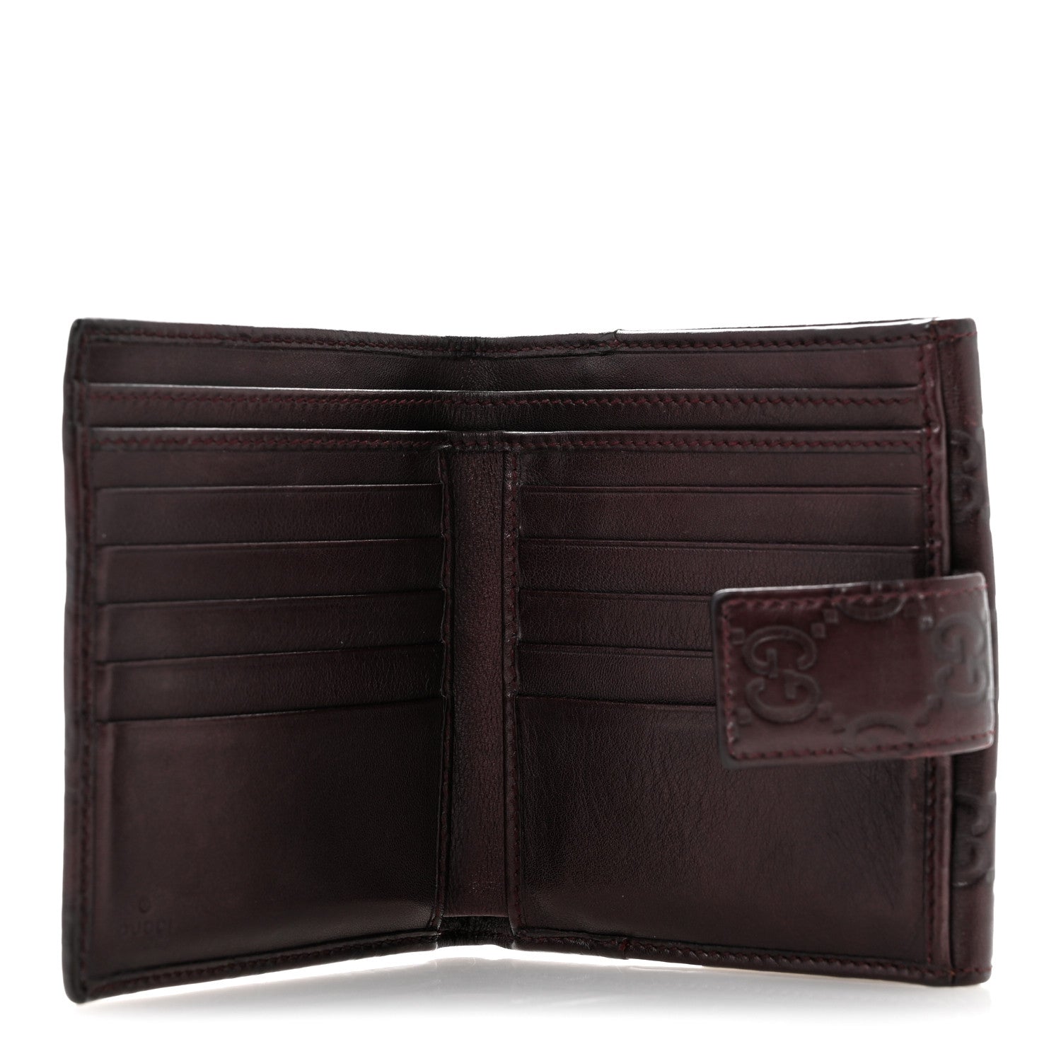 Gucci Guccissima Lovely Heart French Flap Wallet Brown 5 of 12