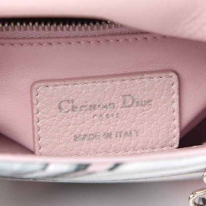 Christian Dior Deerskin Floral Printed Mini Lady Dior Pink 6 of 9
