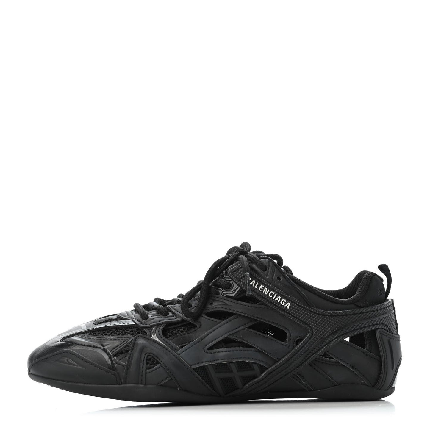 Mesh Rubber Womens Drive Sneakers 37 Black