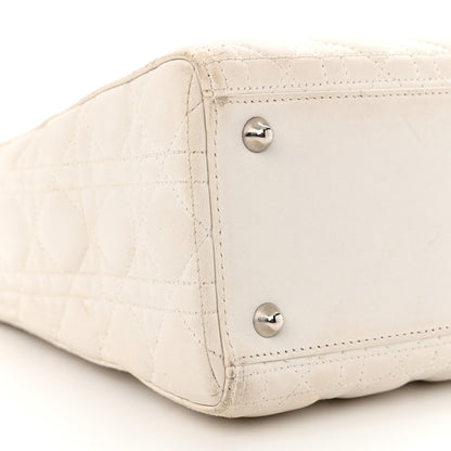 Christian Dior Lambskin Cannage Large Lady Dior White 9 of 24