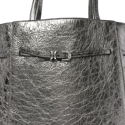 Givenchy Metallic Calfskin Voyou Medium Tote Bag Silver 7 of 9