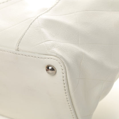 Chanel Calfskin CC Chevron All Day Long Tote White 10 of 18