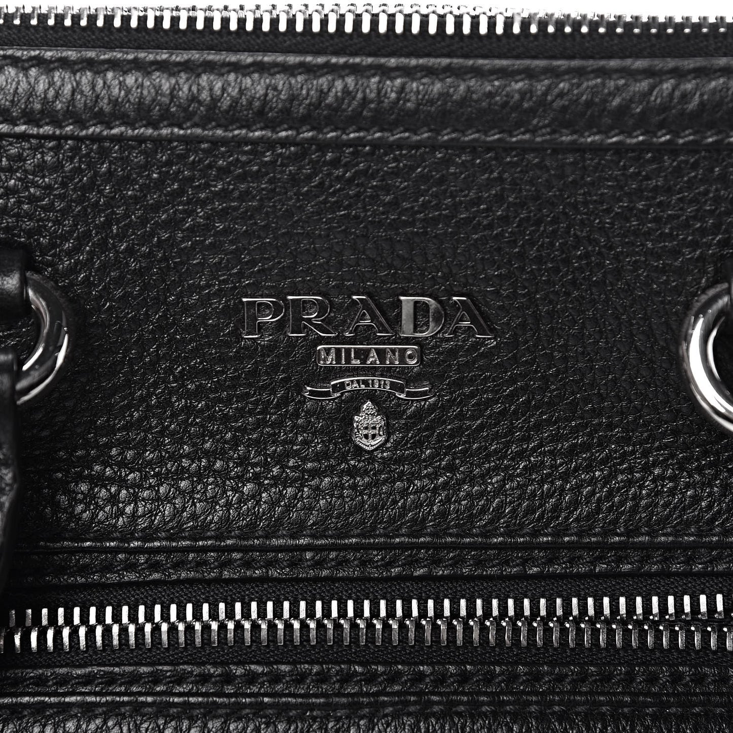 Vitello Daino Shopping Satchel Black