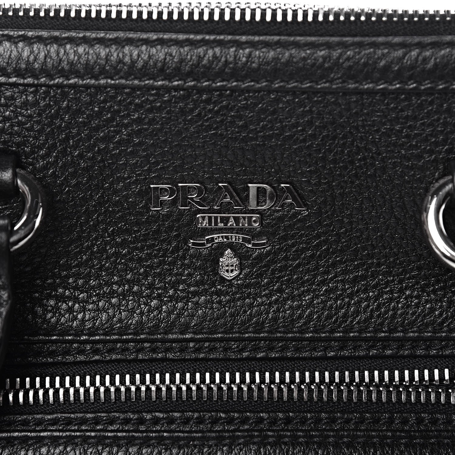 Prada Vitello Daino Shopping Satchel Black 6 of 11