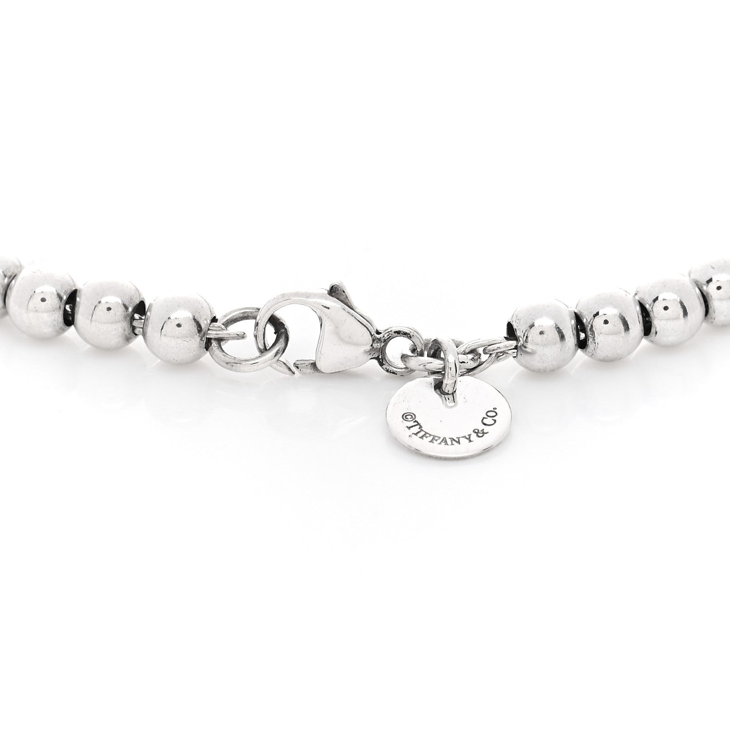 Tiffany Sterling Silver 4mm Bow Bead Bracelet 4 of 7