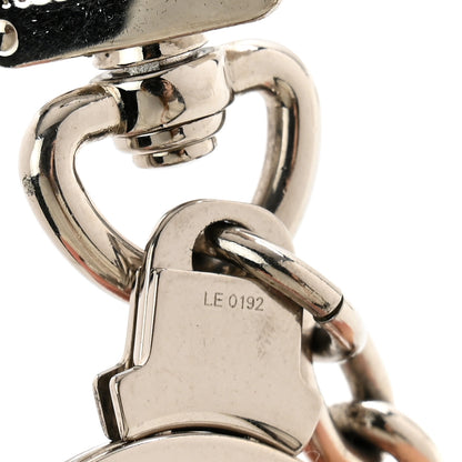Louis Vuitton Metal Palladiium Finish LV Initiales Bag Charm Key Holder Silver 4 of 5