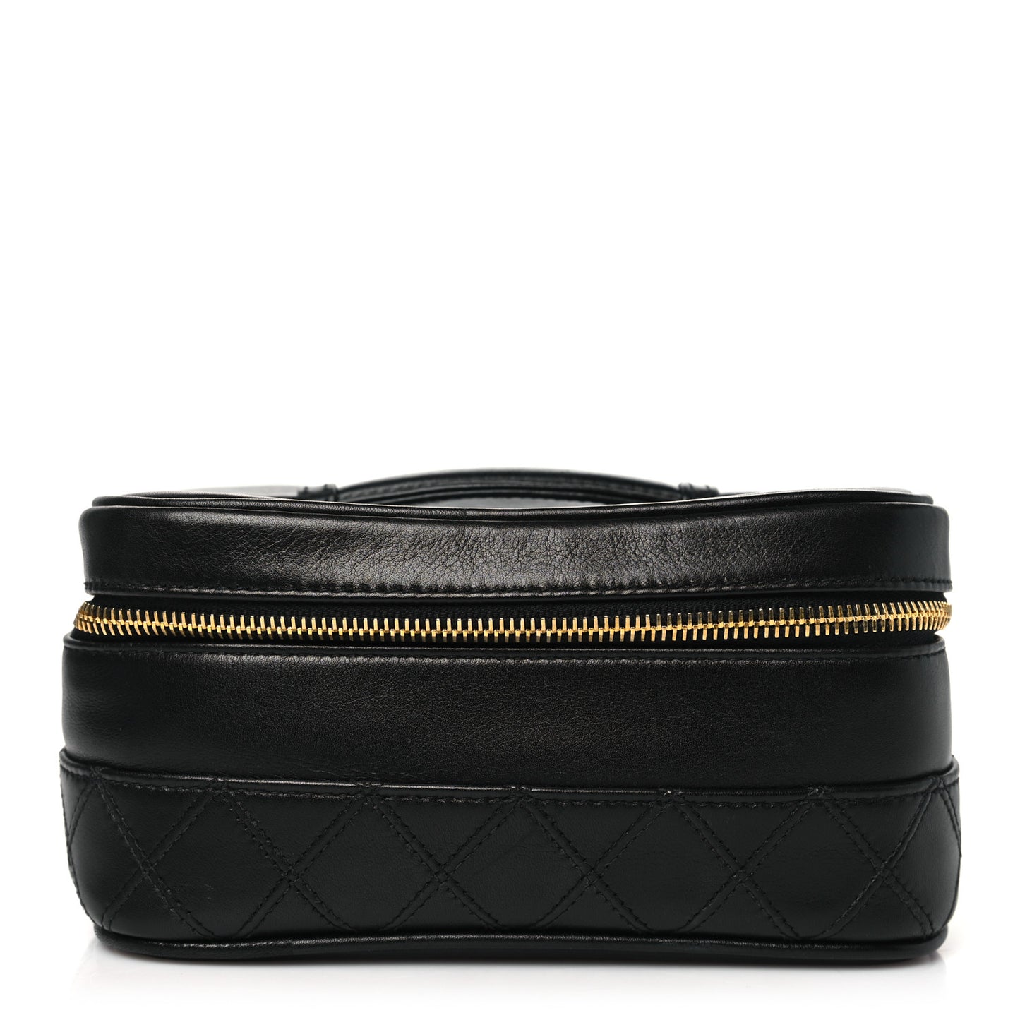 Lambskin Vanity Cosmetic Case Black