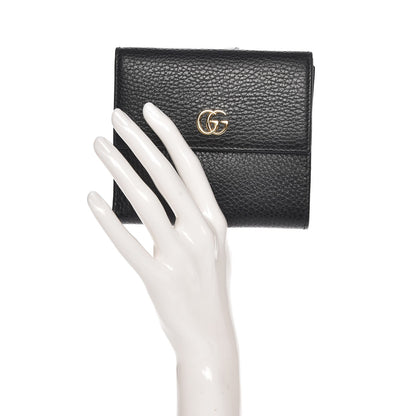 Gucci Dollar Calfskin Double G French Flap Wallet Black 2 of 8