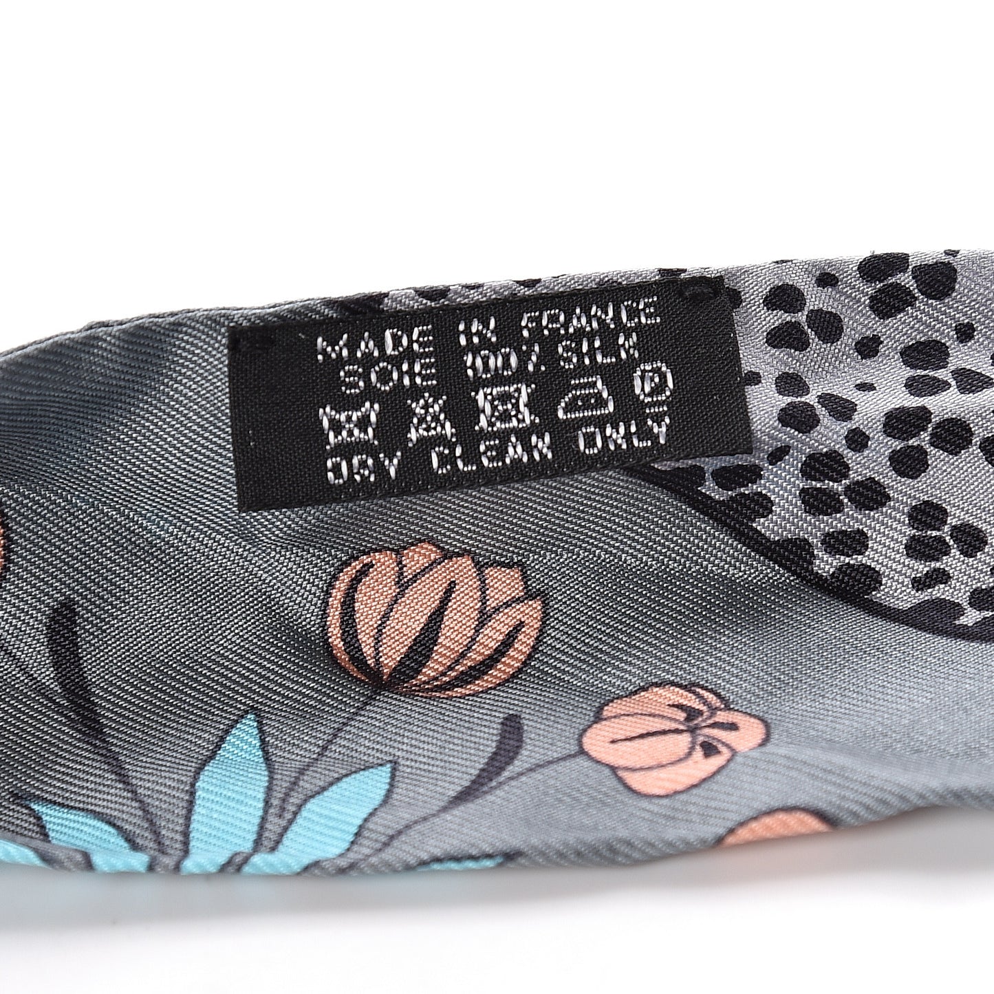 Silk Les Leopards Twilly Gris Acier Gris Perle Peach