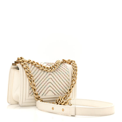 Chanel Calfskin Embroidered Small Boy Flap Ivory 2 of 11