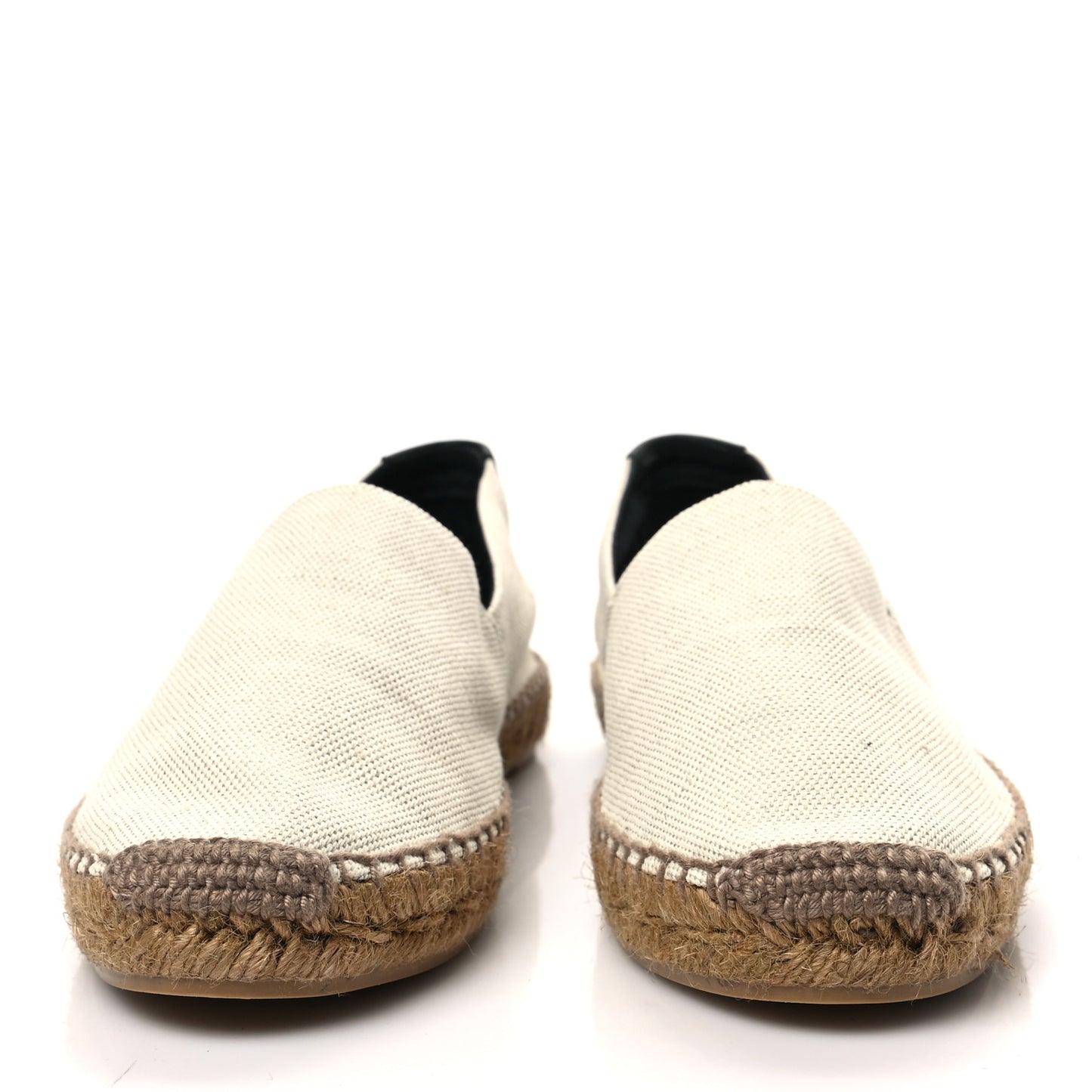 Canvas Nappa Elba Light Logo Embroidered Espadrilles 39 Ecru