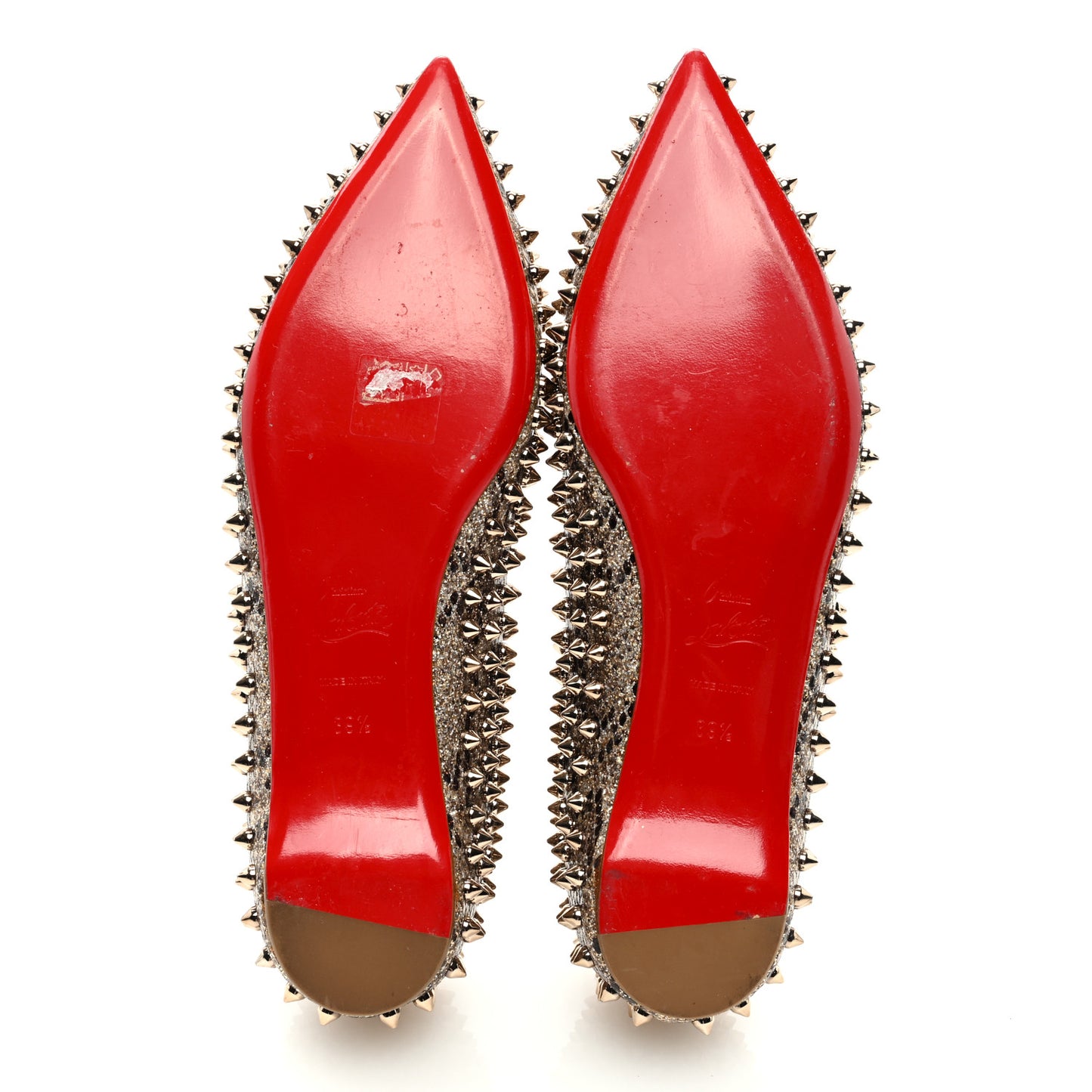 Glitter Diams Follies Spikes Flats 39.5 Colombe