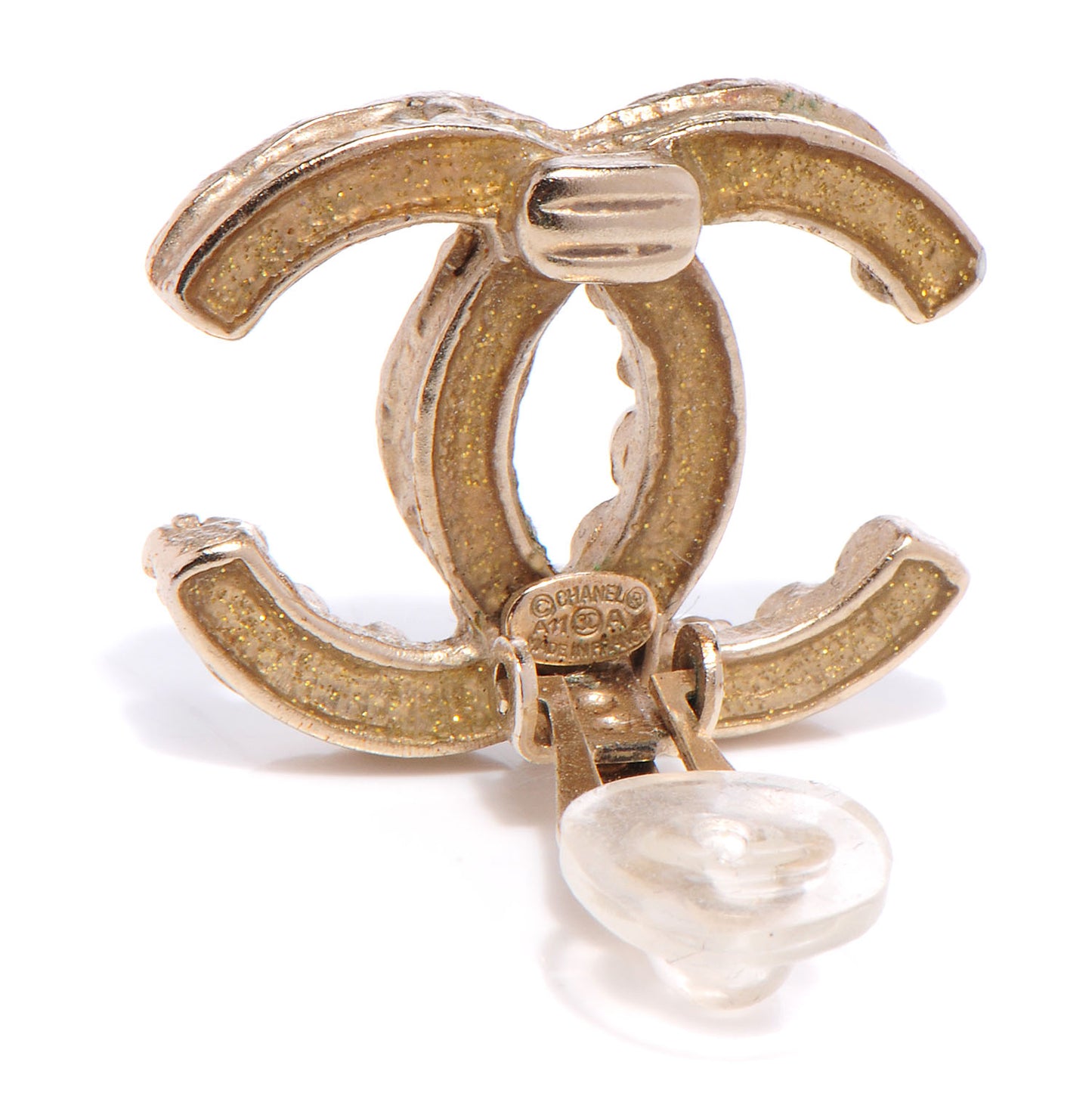 Pearl CC Clip On Earrings Gold