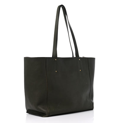 Chloe Smooth Calfskin Medium Milo Shopping Tote Midnight Green 3 of 16