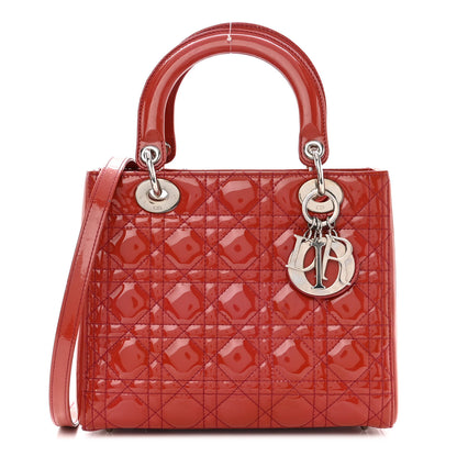 Christian Dior Patent Cannage Medium Lady Dior Dark Pink 1 of 11