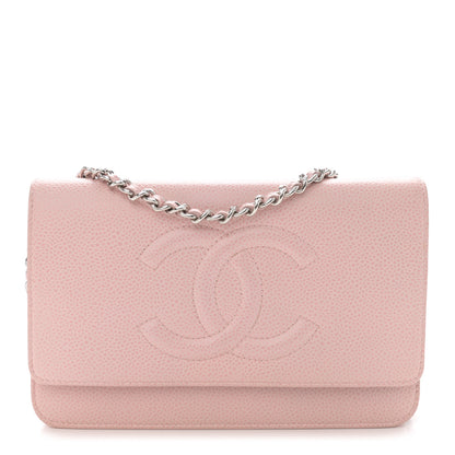 Chanel Caviar Timeless CC Wallet on Chain WOC Pink 1 of 12